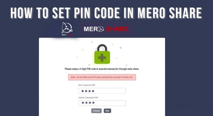 mero share pin code setup