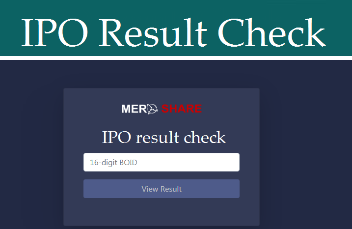 ipo result check in nepal