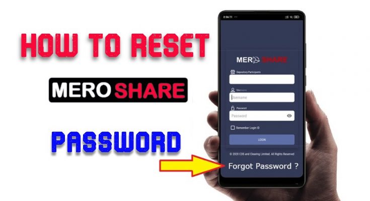 how to reset mero share password